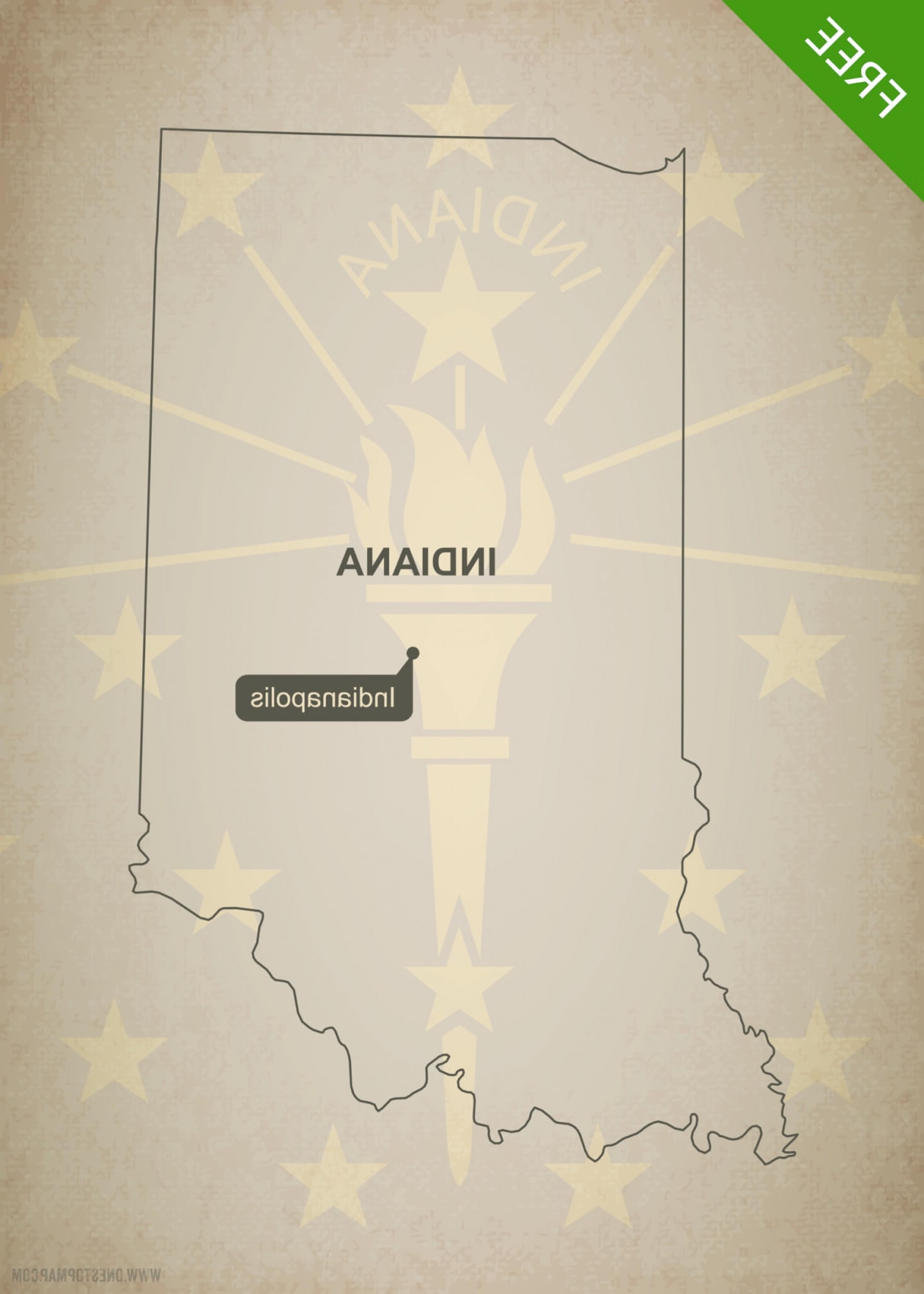 1755x2457 Printable Vector Map Indiana Outline Arenawp
