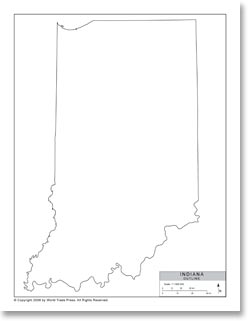 250x321 Simple Outline Map Of Indiana Available As