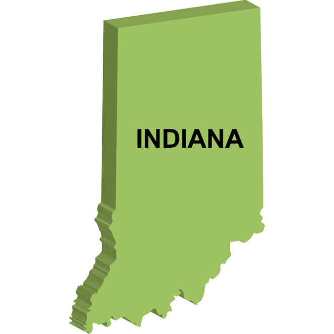 660x660 Vector Map Of Indiana