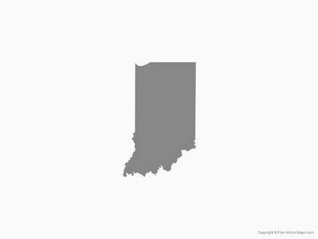 460x345 Vector Map Of Indiana