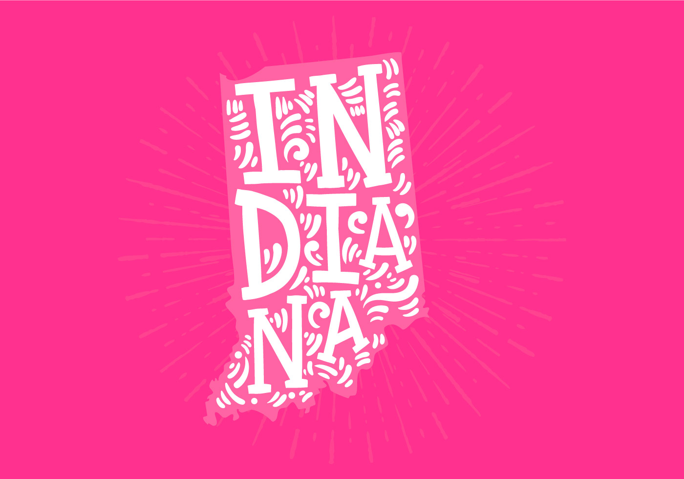 1400x980 Indiana State Free Vector Art