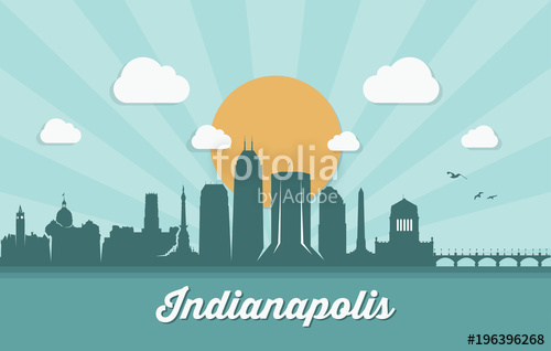 500x318 Indianapolis Skyline, Indiana Stock Image And Royalty Free Vector