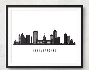 340x270 Indianapolis Skyline Etsy