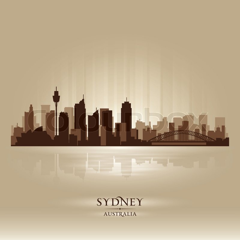 800x800 Sydney Australia Skyline City Silhouette Stock Vector Colourbox
