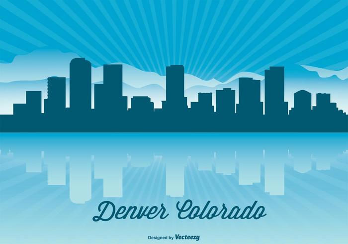 700x490 Denver Colorado Skyline Illustration