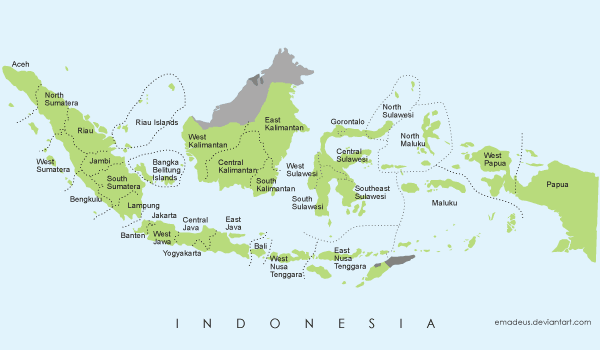 600x350 Free Vector Map Of Indonesia 123freevectors