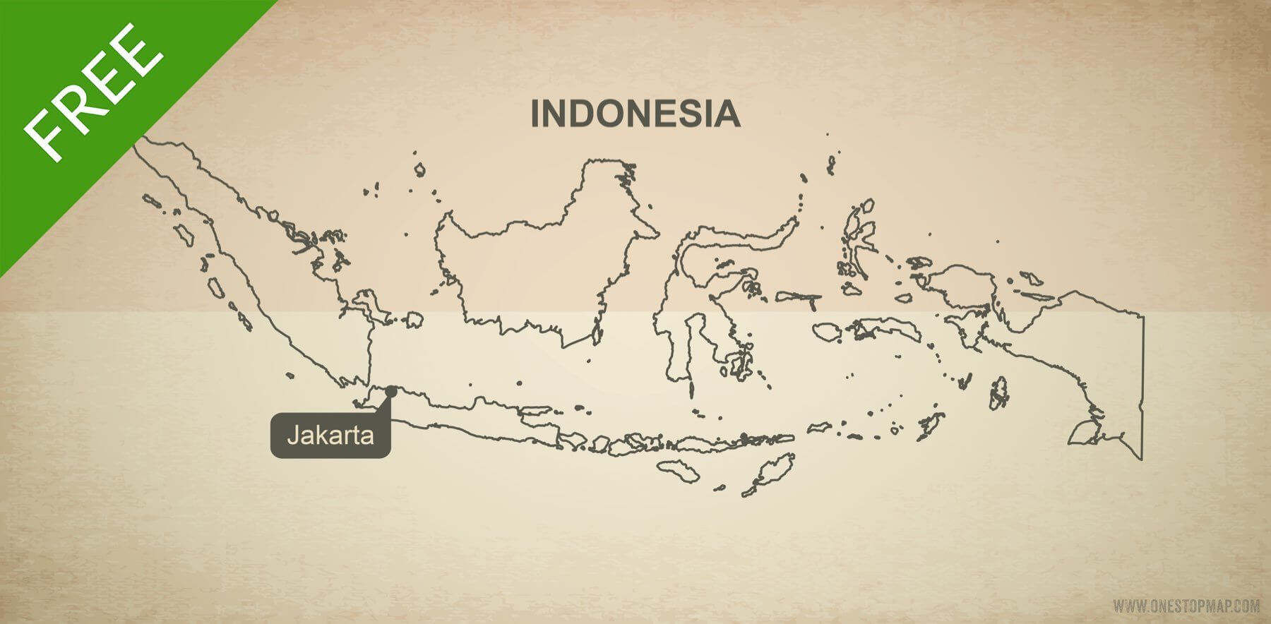 1800x884 Free Vector Map Of Indonesia Outline One Stop Map