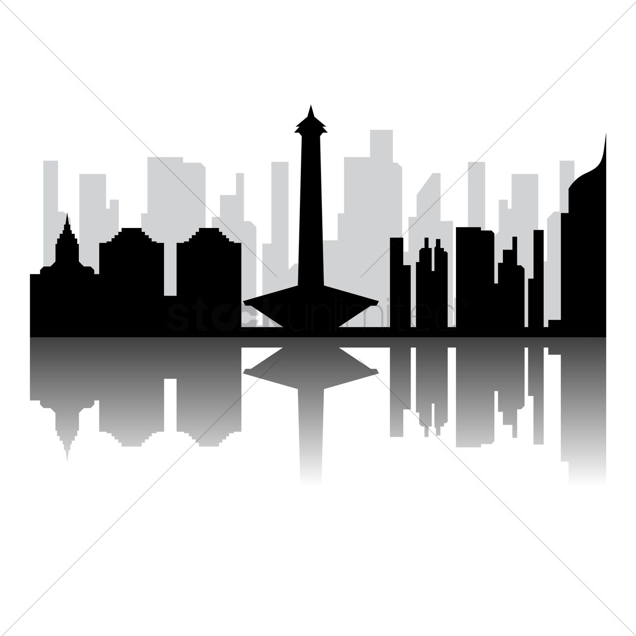 1300x1300 Indonesia National Monument Vector Image