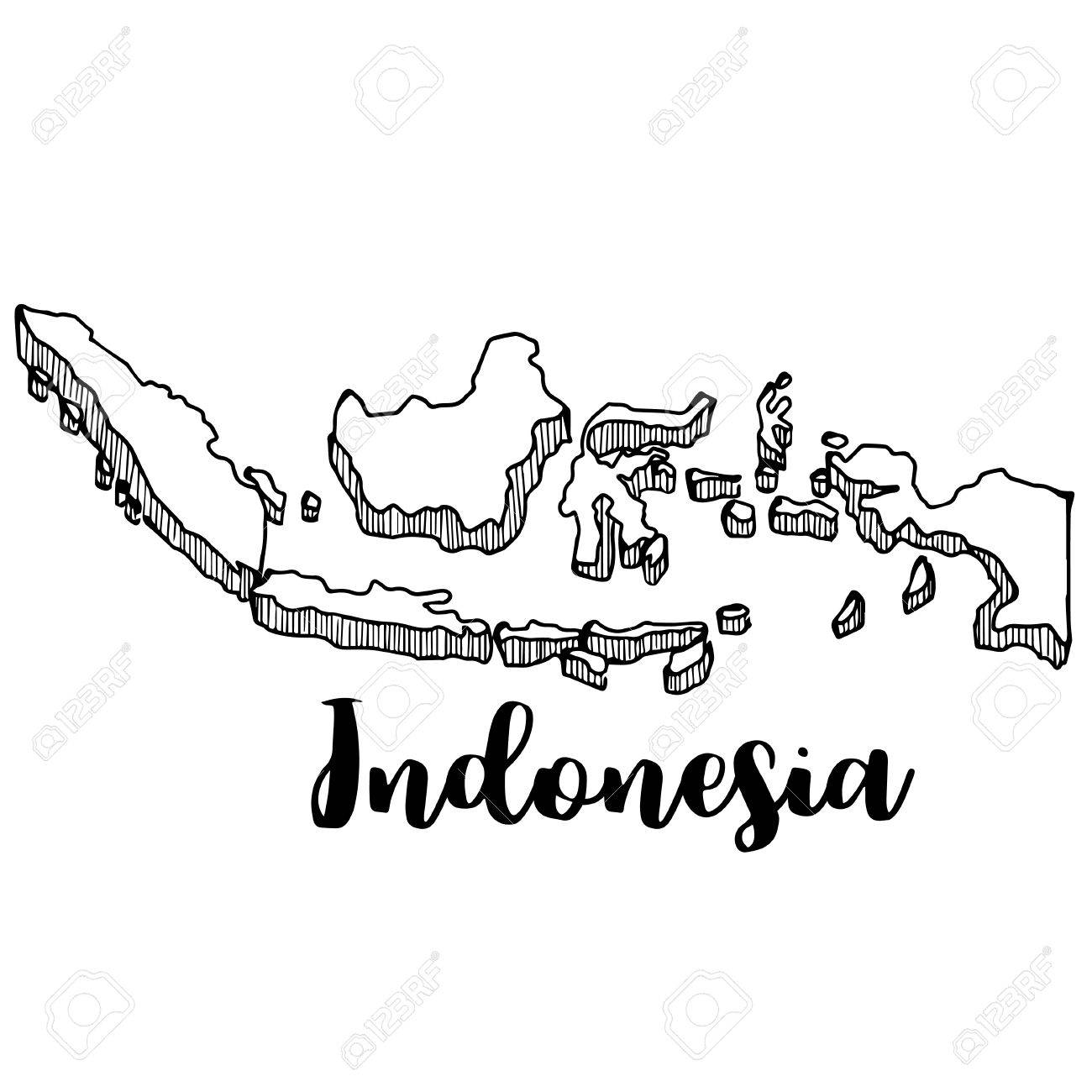 1300x1300 Collection Of Indonesia Map Drawing High Quality, Free