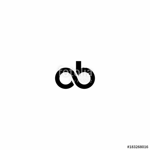 500x500 Initial Letter With Infinity Symbol Logo Vector Stock Image And