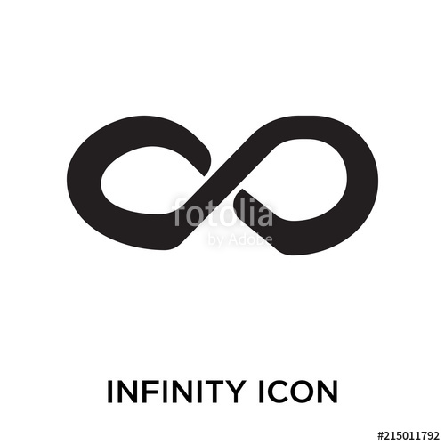 500x500 Infinity Icon Vector Sign And Symbol Isolated On White Background