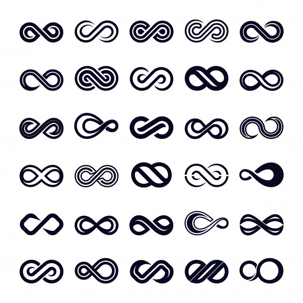 626x626 Infinity Shape Icon Vector Set Vector Premium Download