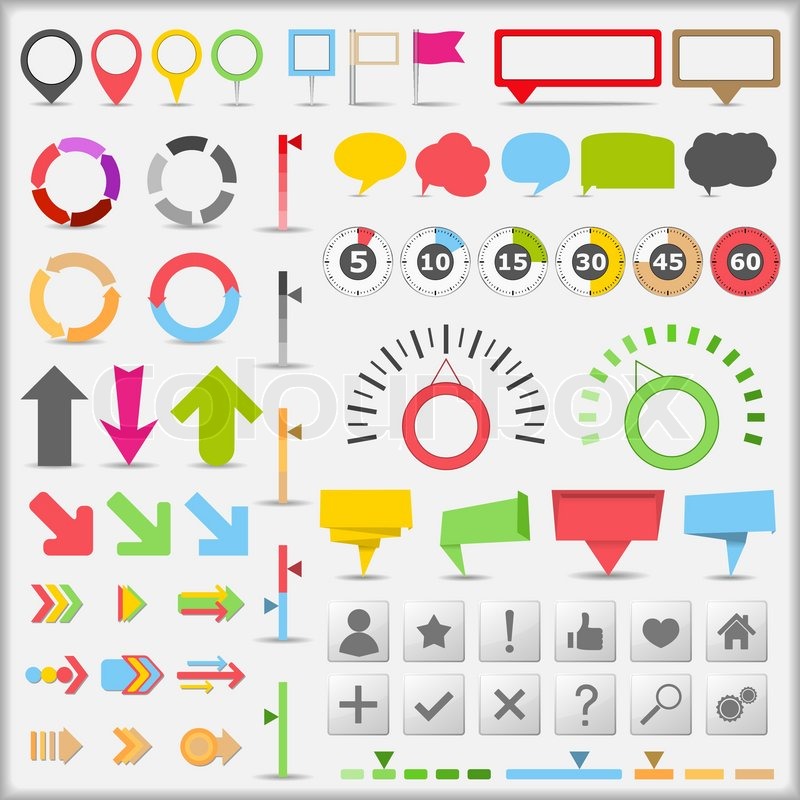 800x800 Infographic Elements Stock Vector Colourbox