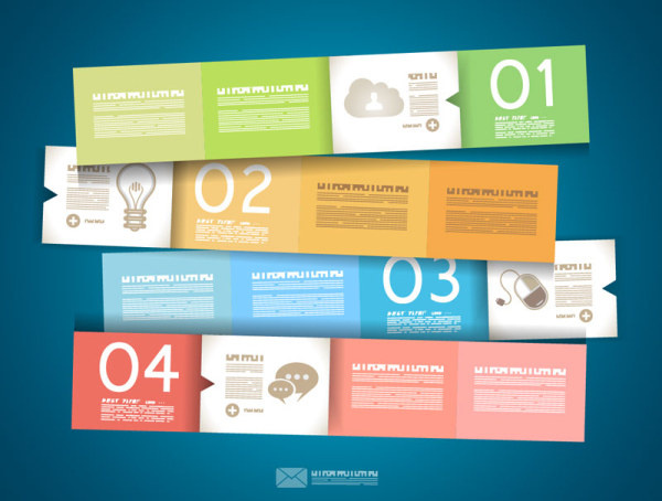 600x454 Numbered Infographics Elements Vector Free Vector In Encapsulated