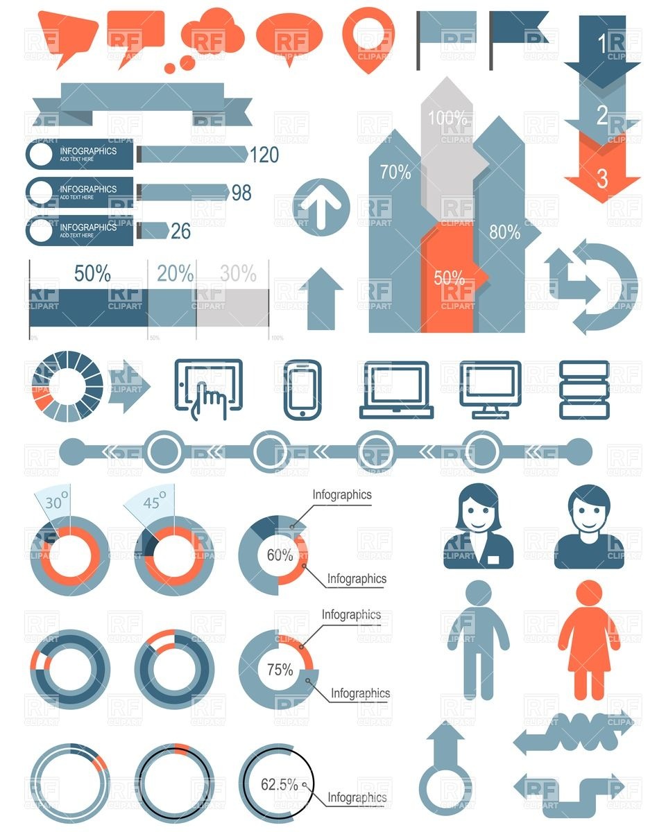 960x1200 Set Of Infographic Elements And Icons Vector Image Vector