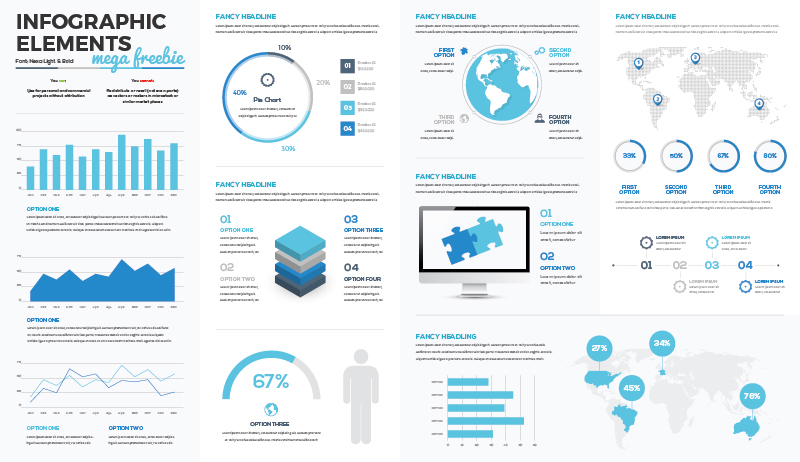 800x462 Freebie] Mega Collection Of Free Infographic Vectors On Behance