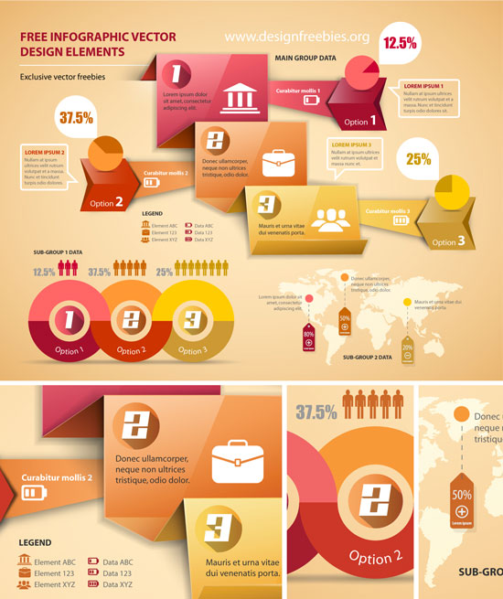 550x655 Free Infographic Vector Design Elements