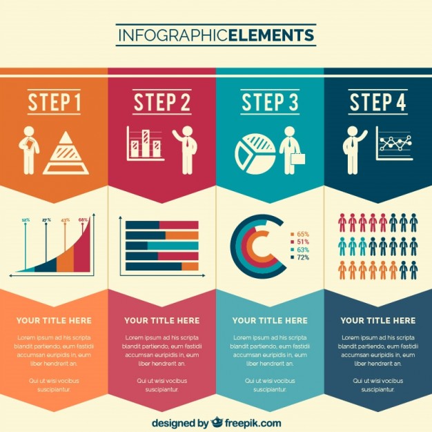 626x626 Business Steps Infographic Vector Free Download