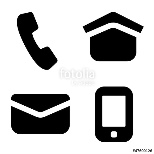 500x500 Small Size Use Contact Information Icons Stock Image And Royalty