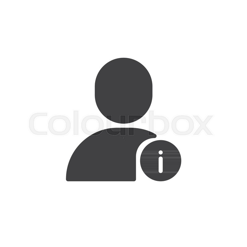 800x800 User Info Icon Vector, Filled Flat Sign, Solid Pictogram Isolated