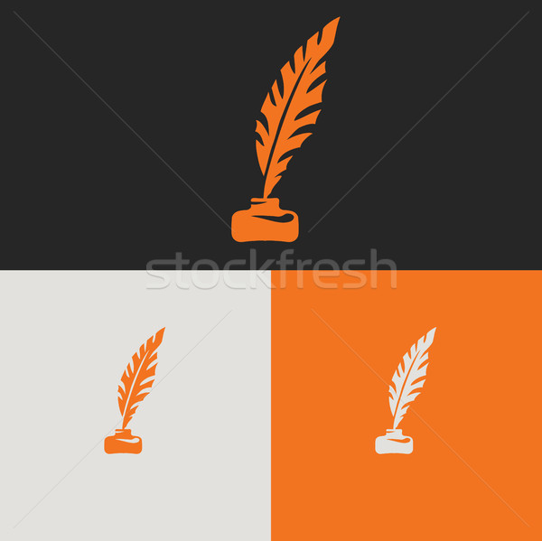 600x599 Vector Pen Feather And Ink Bottle Vector Illustration Victoria