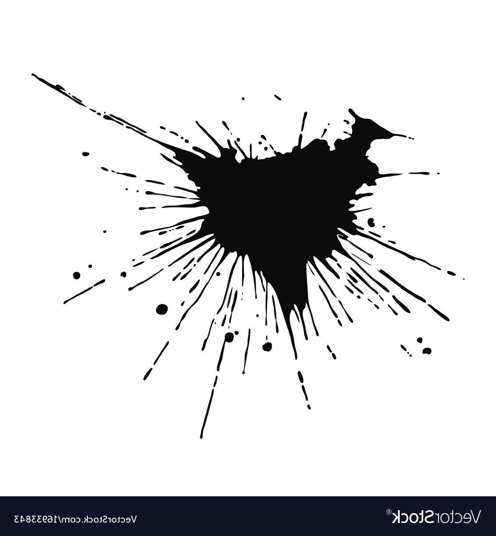 1000x1080 Unique Black Ink Drop And Splash Vector Library