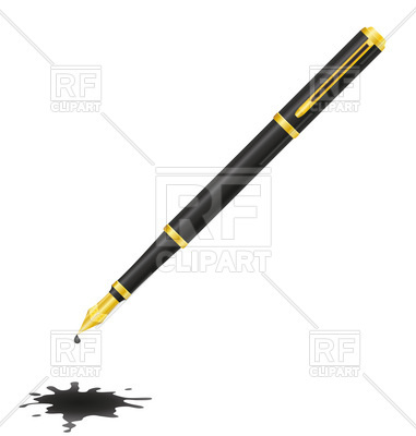 381x400 Ink Pen And Blot Vector Image Vector Artwork Of Objects