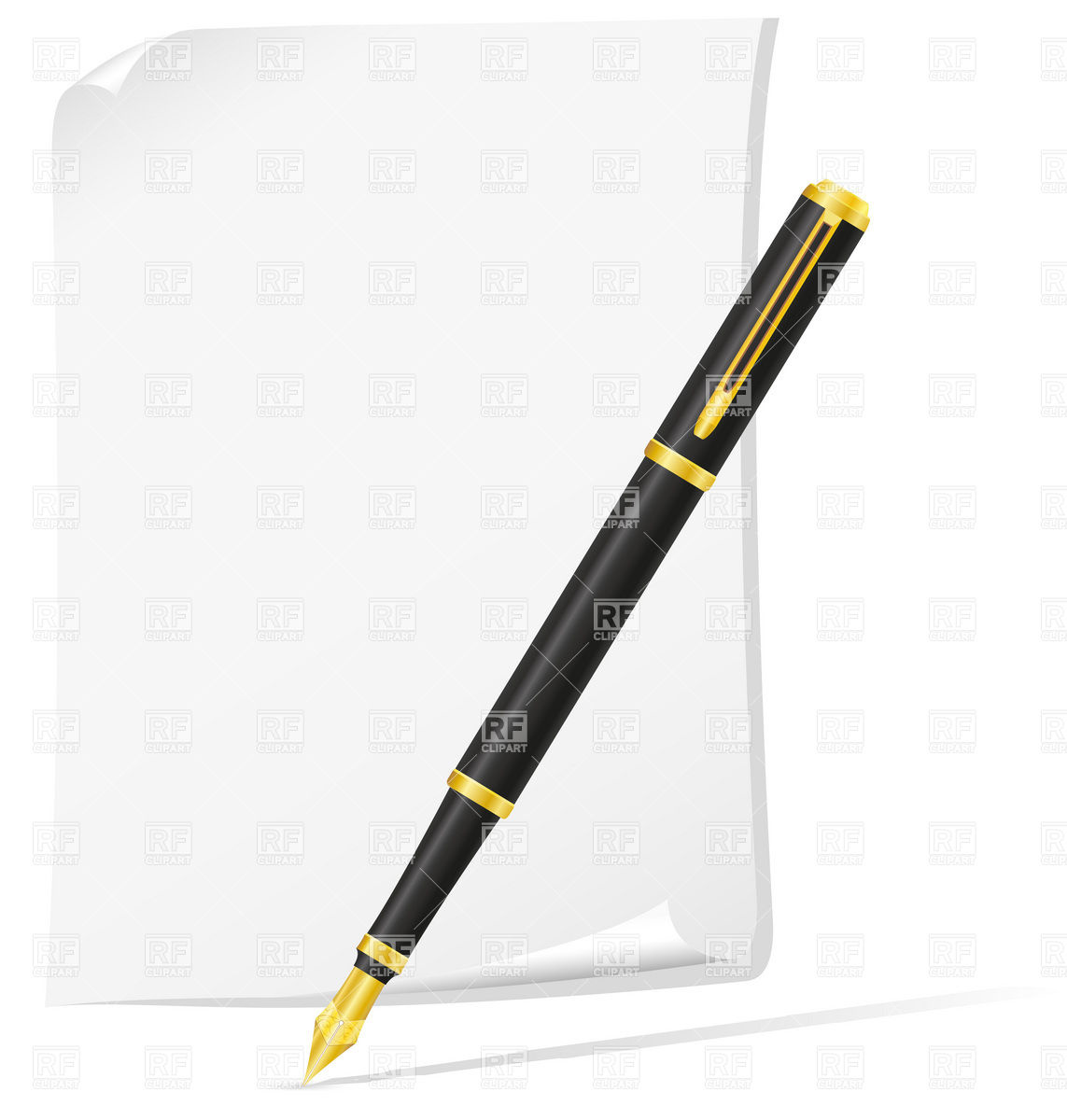 1143x1200 Ink Pen And Paper Vector Image Vector Artwork Of Objects