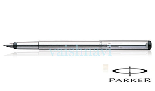 540x316 Parker Vector Stainless Steel Ct Chrome Trim Fountain Ink Pen