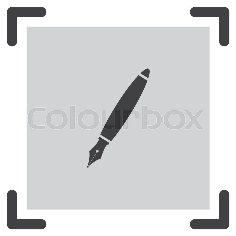 800x800 Fountain Pen Vector Icon. Ink Pen Sign Stock Vector Colourbox