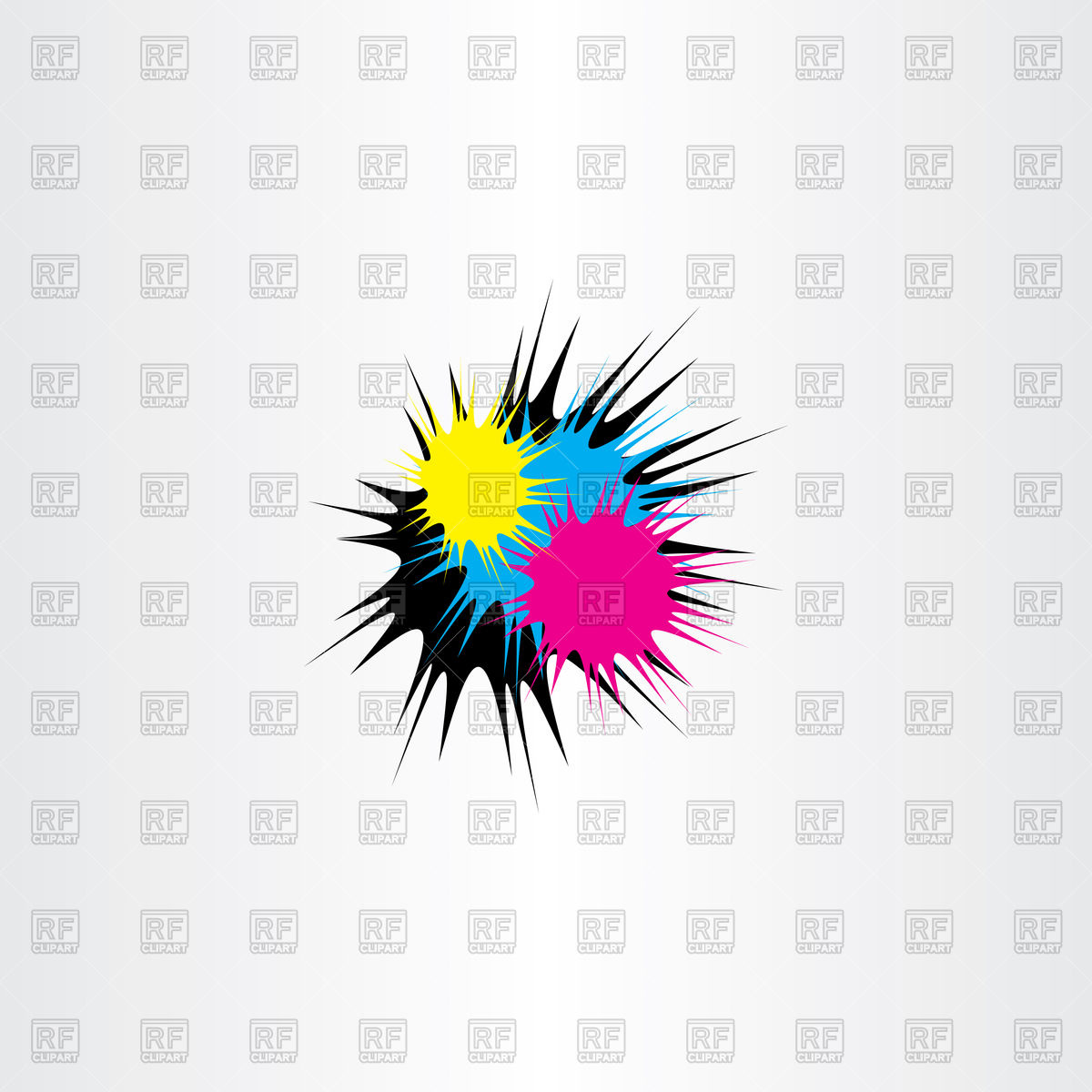 1200x1200 Ink Splash Cmyk Print Icon Vector Image Vector Artwork Of Signs