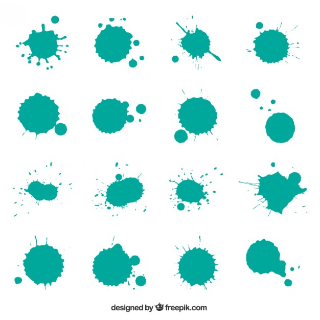 626x626 Ink Splashes Vector Free Download