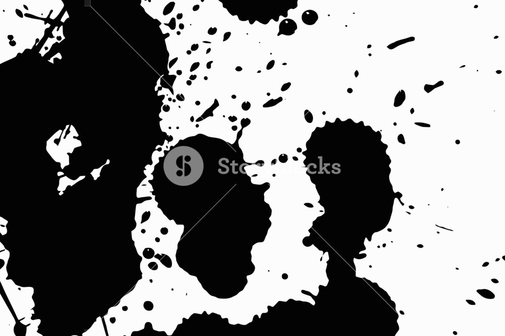 1000x665 Black Ink Splash Vector Royalty Free Stock Image