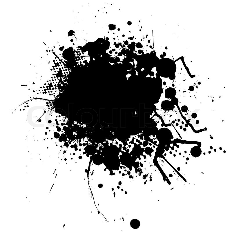 800x800 Ink Splat Mono With Room To Add Your Own Text Stock Vector