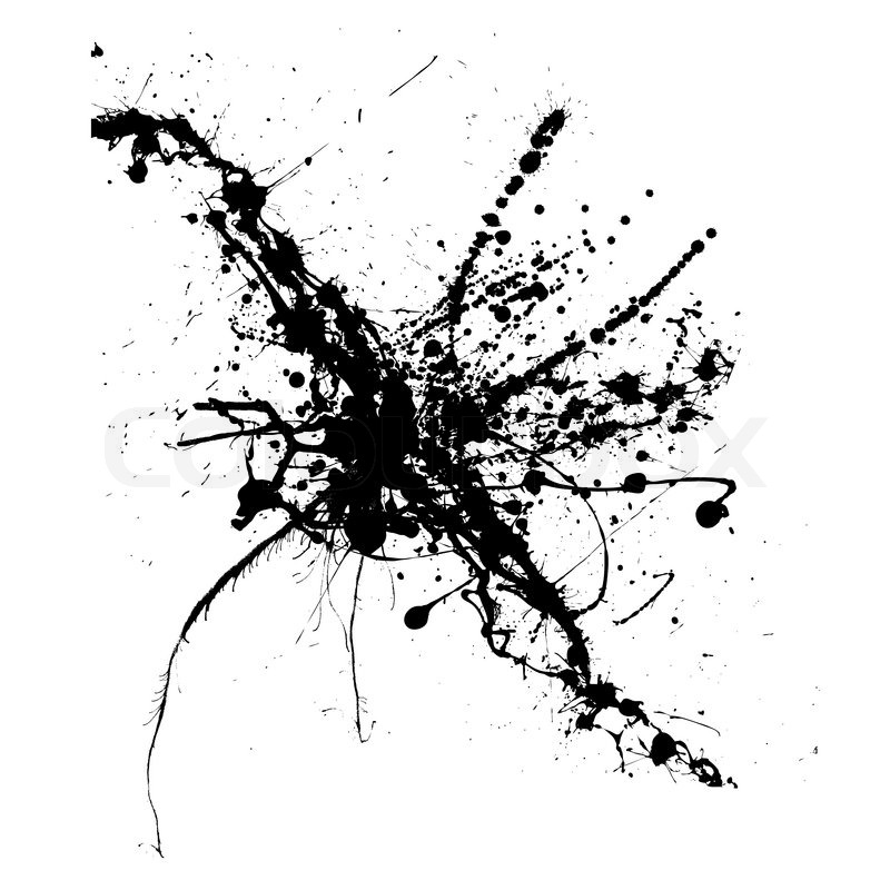 800x800 Ink Splatter On A White Background Isolated Illustration Stock