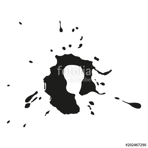 500x500 Splash. Ink Splatter Or Spot. Paint Splat Isolated On White
