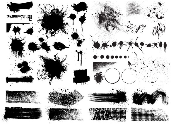 584x424 Practical Effect Of Traces Of Inkjet Ink Vector Free Vector In