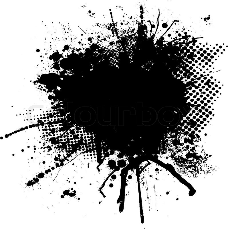 797x800 Black And White Ink Splodge With Room For Your Own Text Stock