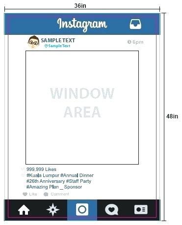 371x458 Instagram Frame Template