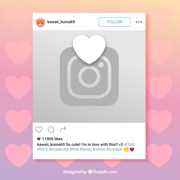 626x626 Instagram Frame With Heart And Camera Vector Free Download