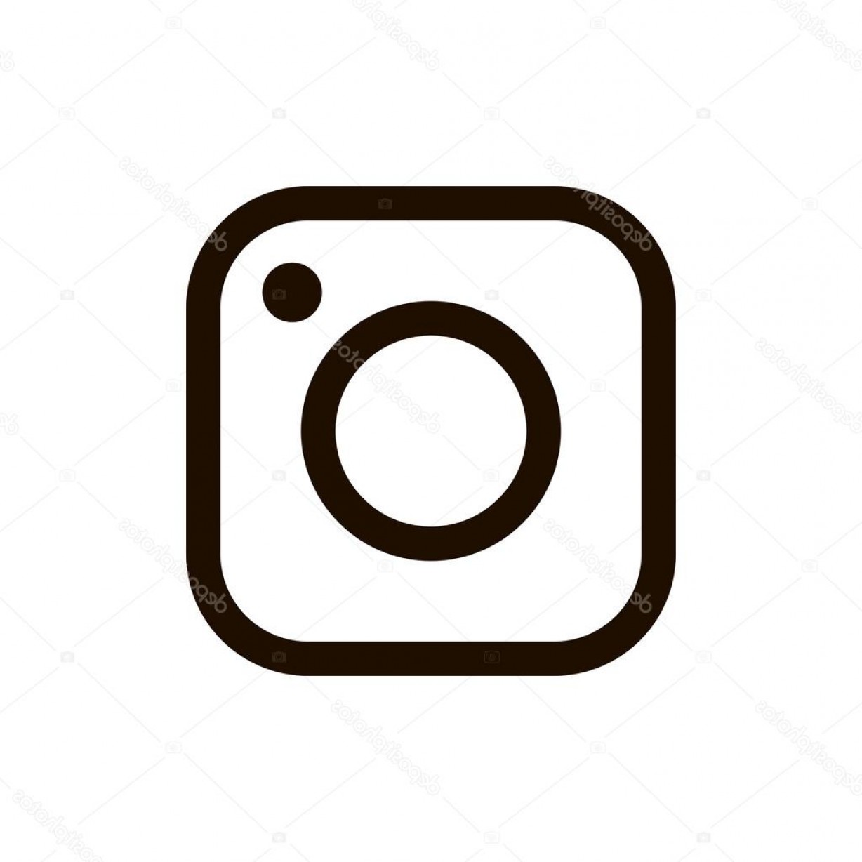 1228x1228 Stock Illustration New Instagram Logo Black Color Arenawp
