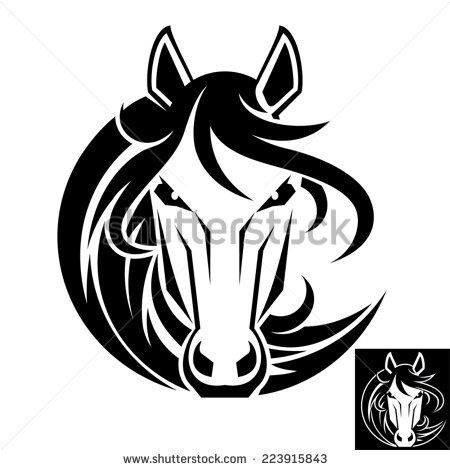 450x470 Instagram Logo Vector Stock Vector Horse Head Logo Or Icon In