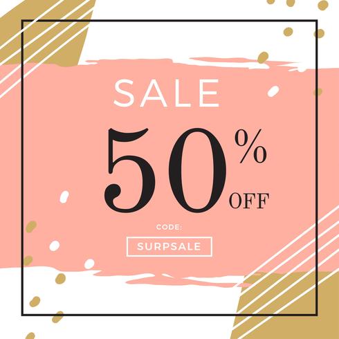 490x490 Instagram Sale Template Peach Vector