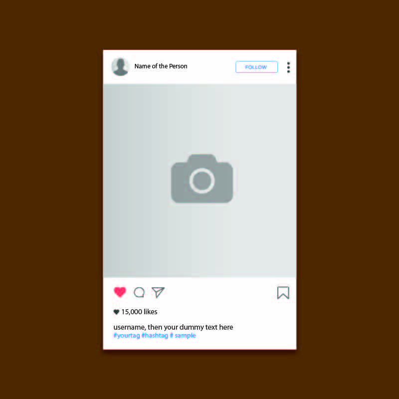 800x800 Instagram Ui Screen Template Design Free Vector Download