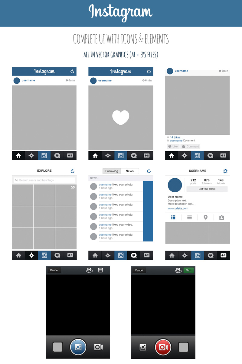 800x1200 23 Images Of Instagram Frame Template Vector