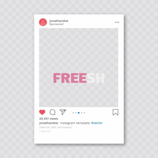 540x540 Instagram Post With Transparent Background