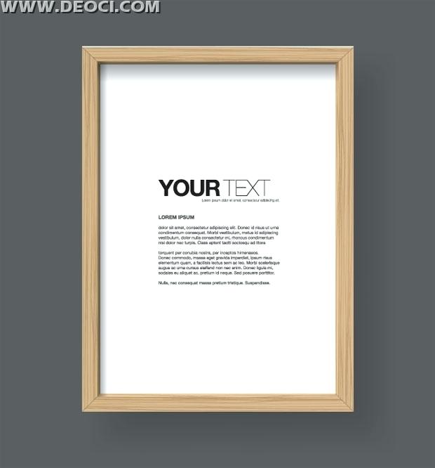 620x666 Vector Wood Texture Photo Frame Design Template File Free Download