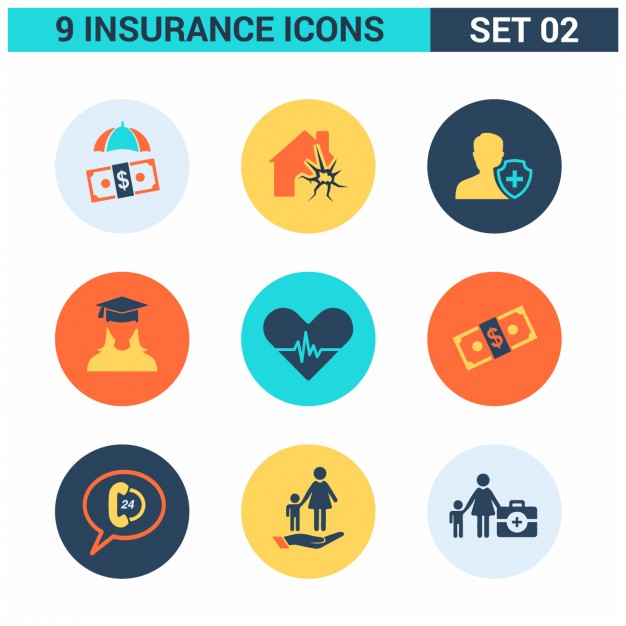 626x626 9 Insurance Icons Set Vector Free Download
