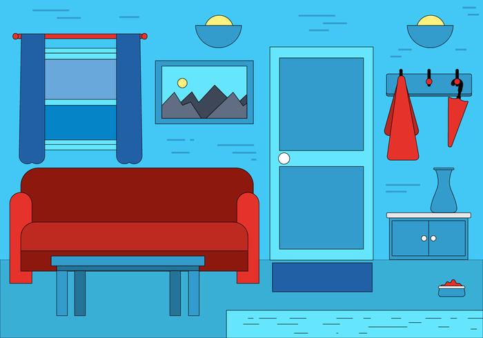700x490 Free Room Interior Vector Design