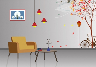 385x268 Interior Design Vector Vectors Stock For Free Download About (135